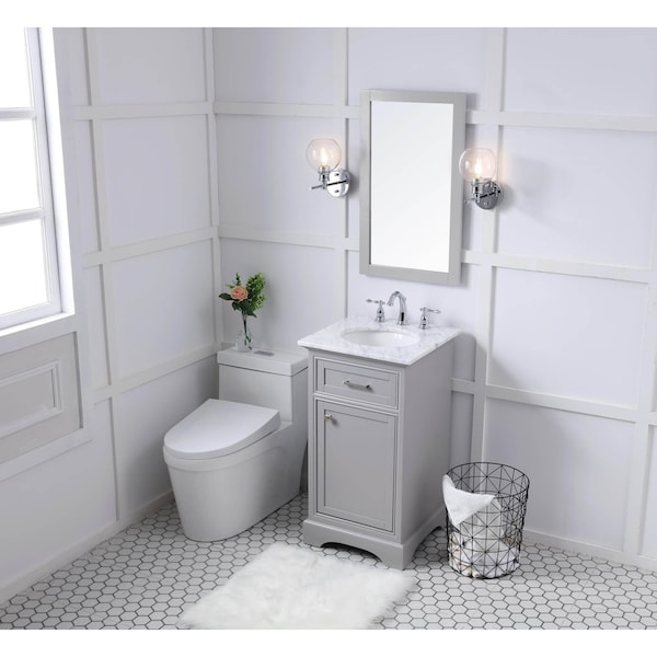 19 In. Single Bathroom Vanity Set In Light Grey